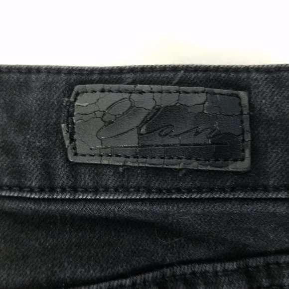 Elan Jeans Womens Size Medium Mid Rise Skinny Ankle Distressed Black Denim - Picture 13 of 15